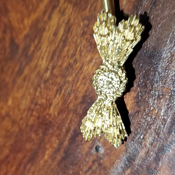 VINTAGE STATEMENT BELT  GOLDEN SNAKE STRETCH WITH BUTTERFLY RETRO  SLINKY - Picture 3 of 12